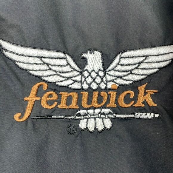 Vintage Fenwick Fishing Pullover V-Neck Windbreaker Black Jacket Size XL - Picture 2 of 12